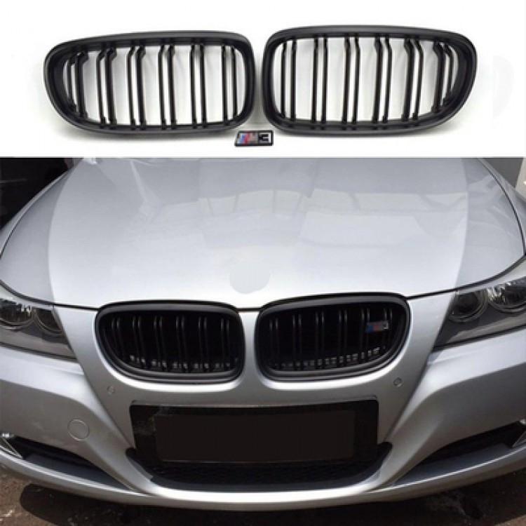 BMW 3 SERISI E90 2008-2011 M3 BOBREK (CIFT CIZGI PANJUR) PIANO BLACK