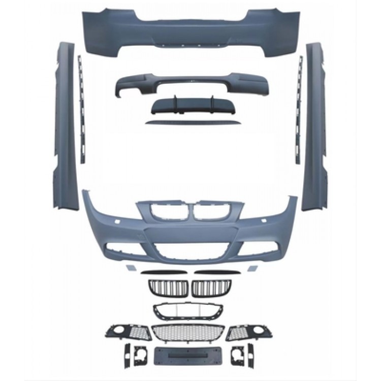 BMW 3 SERISI E90 2005-2008 İÇİN UYUMLU LCI M-TECH BODY KIT (ÖN-ARKA-YAN-PANJUR)