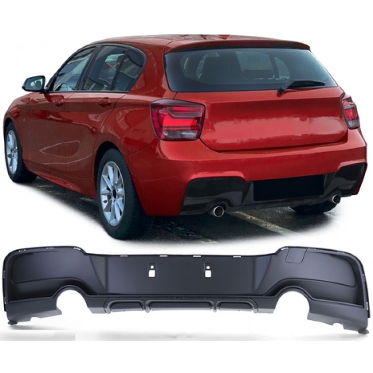 BMW 1 SERISI F20 2011-2015 MT TAMPON İÇİN ÇİFT ÇIKIŞ DİFÜZÖR (TEKLİ ÇIKIŞ)