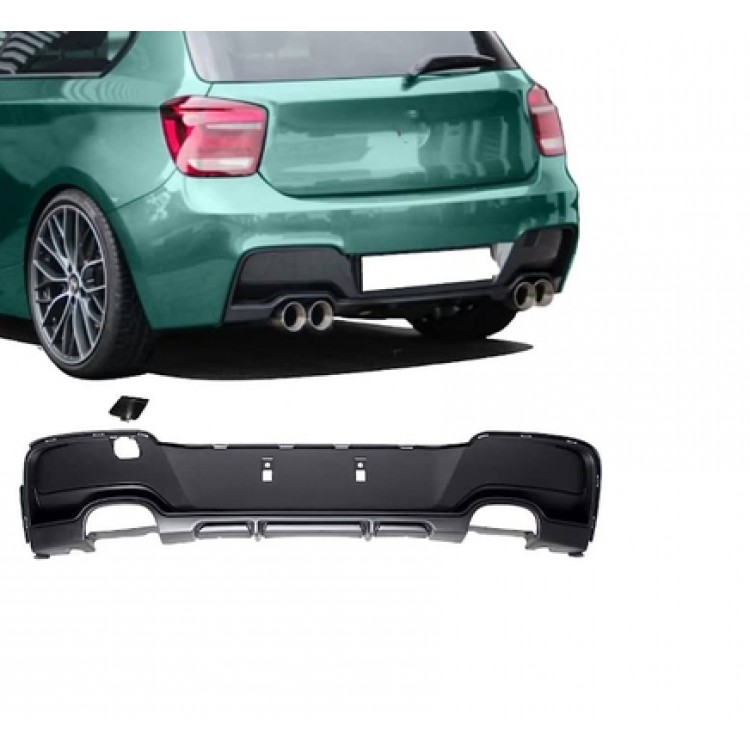 BMW 1 SERISI F20 2011-2015 MT TAMPON İÇİN ÇİFT ÇIKIŞ DİFÜZÖR (İKİLİ ÇIKIŞ)