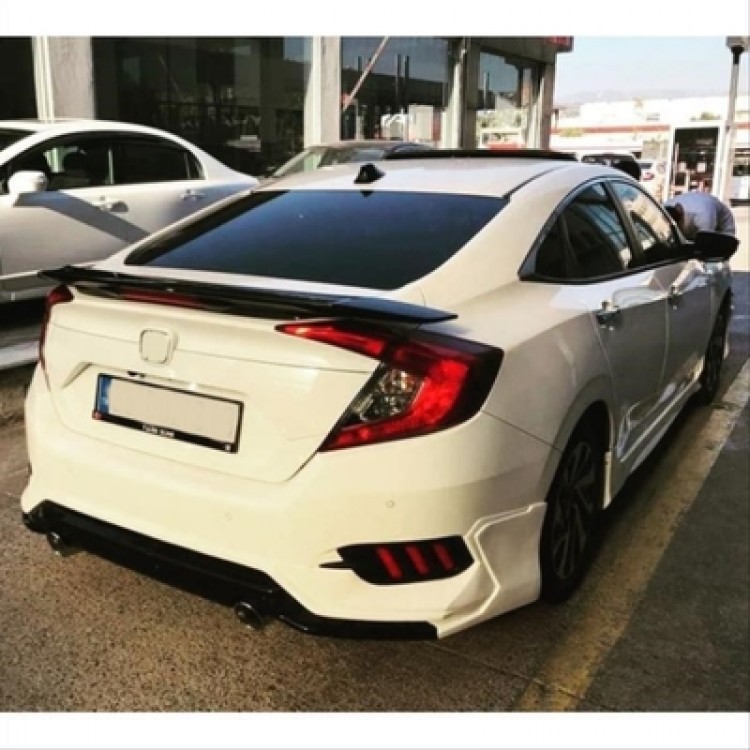 HONDA CIVIC FC5 2016-2020 IÇIN UYUMLU TURBO SPOILER ISIKSIZ (BOYASIZ)