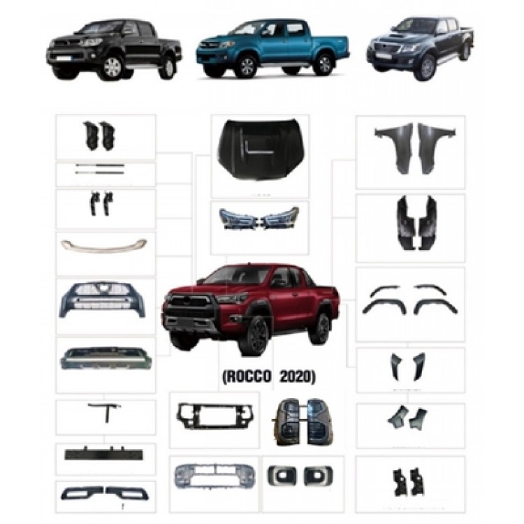 TOYOTA HILUX VIGO(2004-2015) 2021 ROCCO BODY KIT - FULL SET